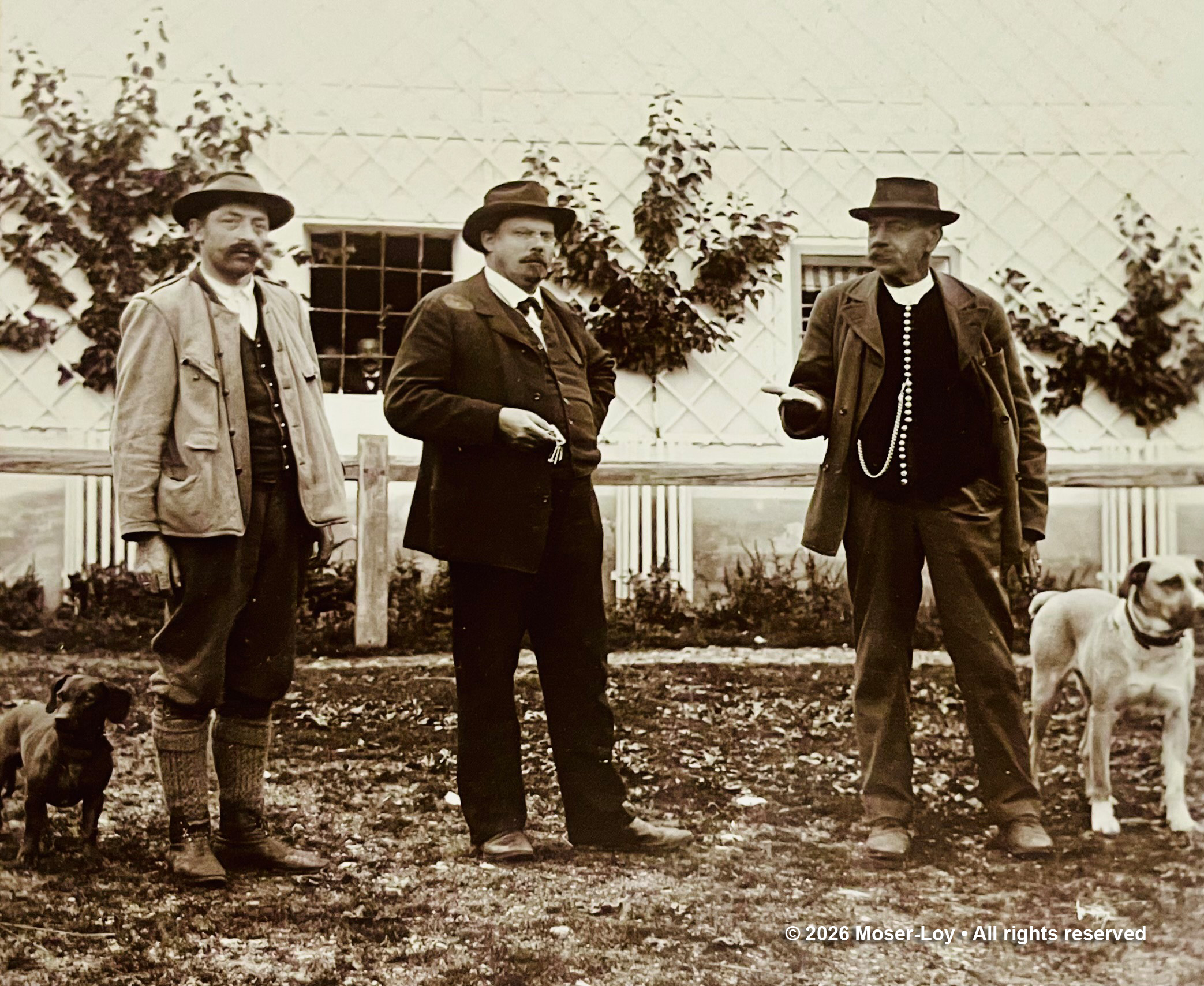 Zacharias Moser vulgo Loy „nimmt die Sache in die Hand“ - ihm gegenüber Pfarrer Friedrich Bauer und Johann Hubner vulgo Loyschmied